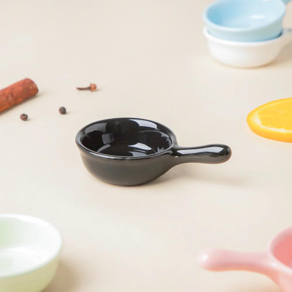 Munch Mania Dip Bowl With Handle Black 30 ml - Image 4