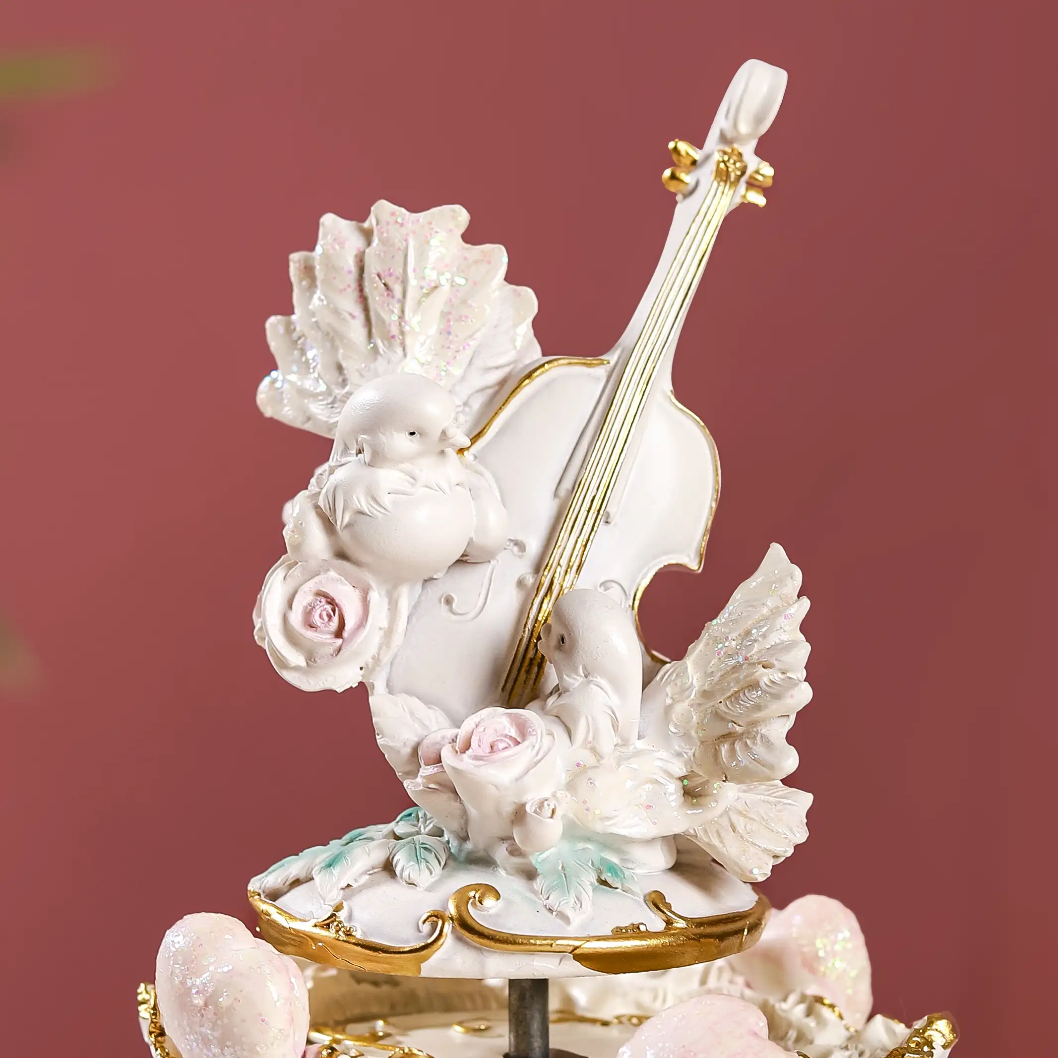 Music Box Rotating Love Decor Showpiece White - Image 3
