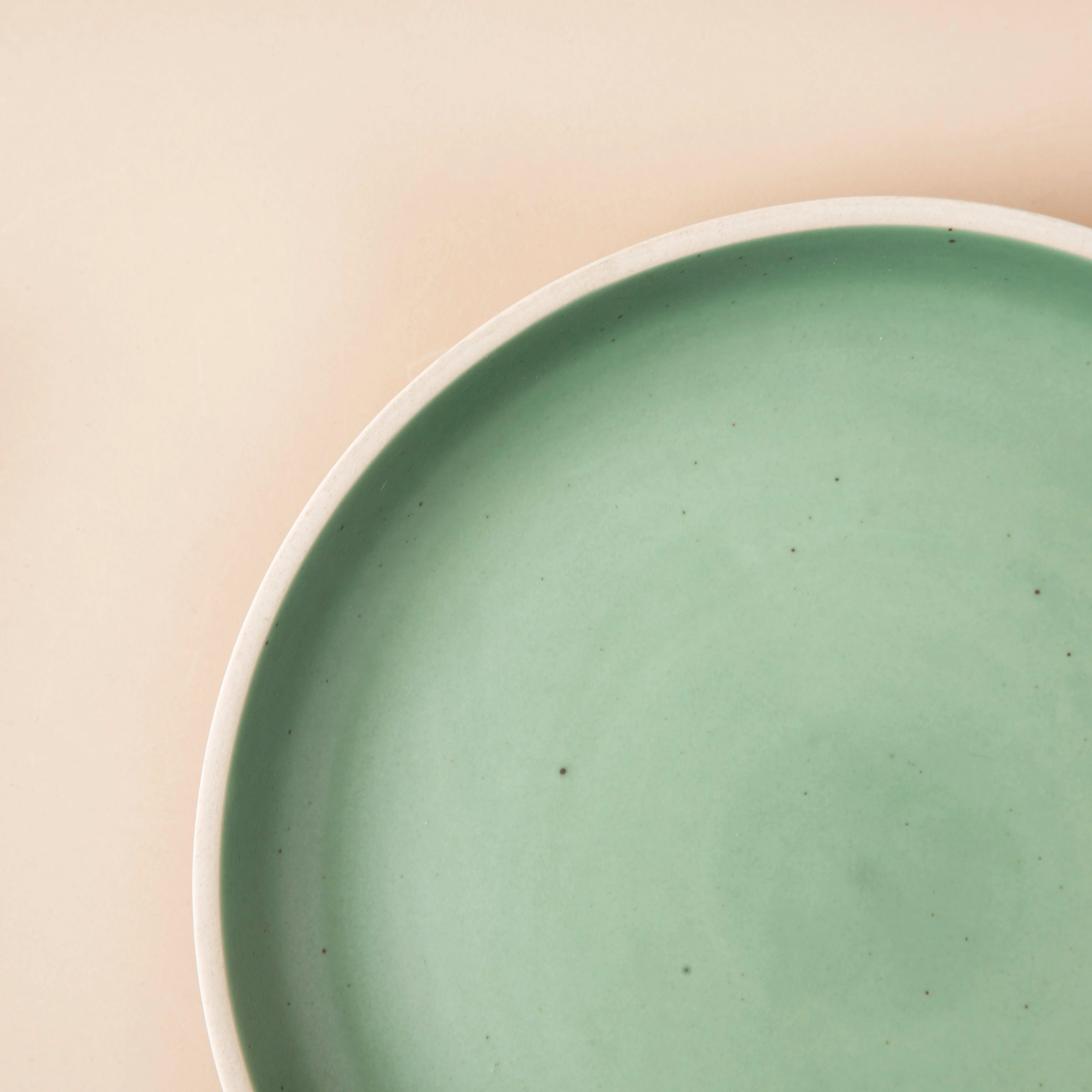 Muted Green Snack Plate 6.5 Inch - Image 4