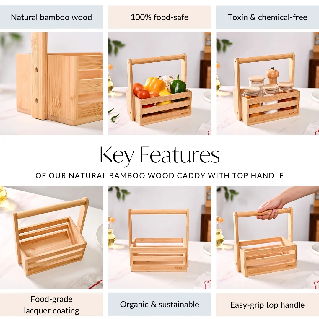 Natural Bamboo Crate Caddy - Image 5