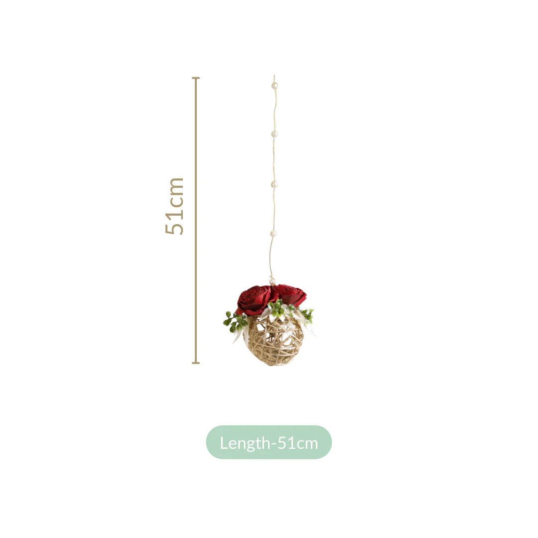 Natural Rose Rattan Wall Hanging Set Of 12 - Image 4