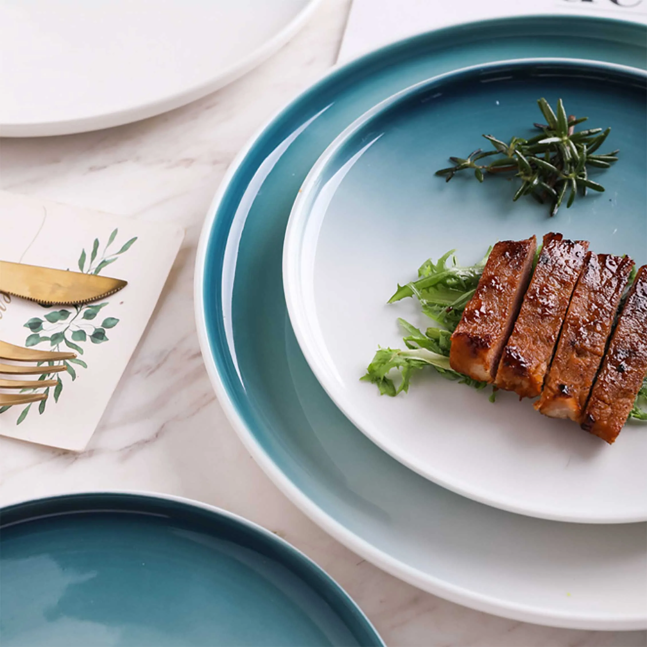 Navy Blue Snack Plate - Image 5