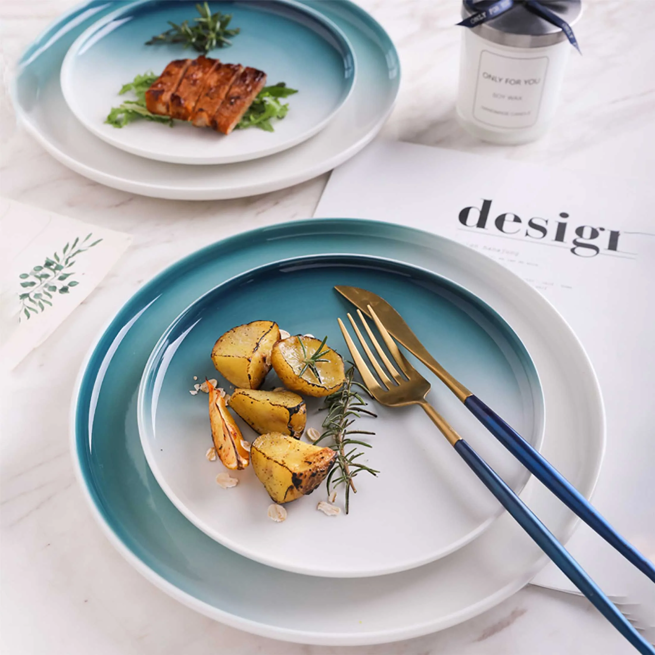 Navy Blue Snack Plate - Image 8
