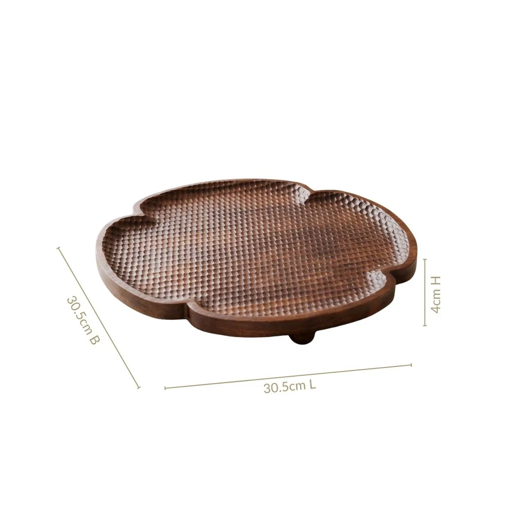Nero Floral Carved Platter 30x30cm - Image 5