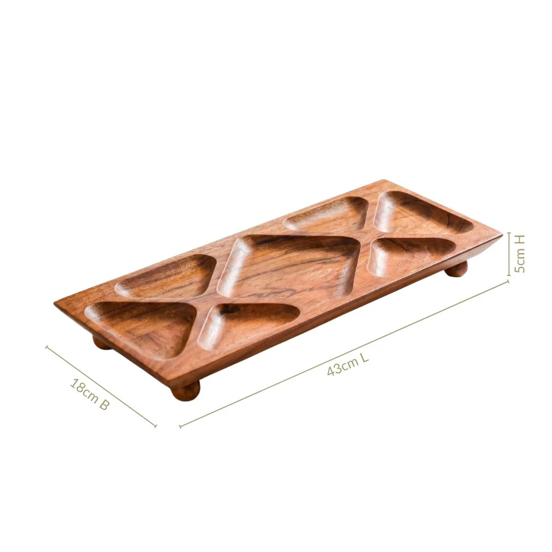 Nero Sectioned Serving Platter 43x18cm - Image 5