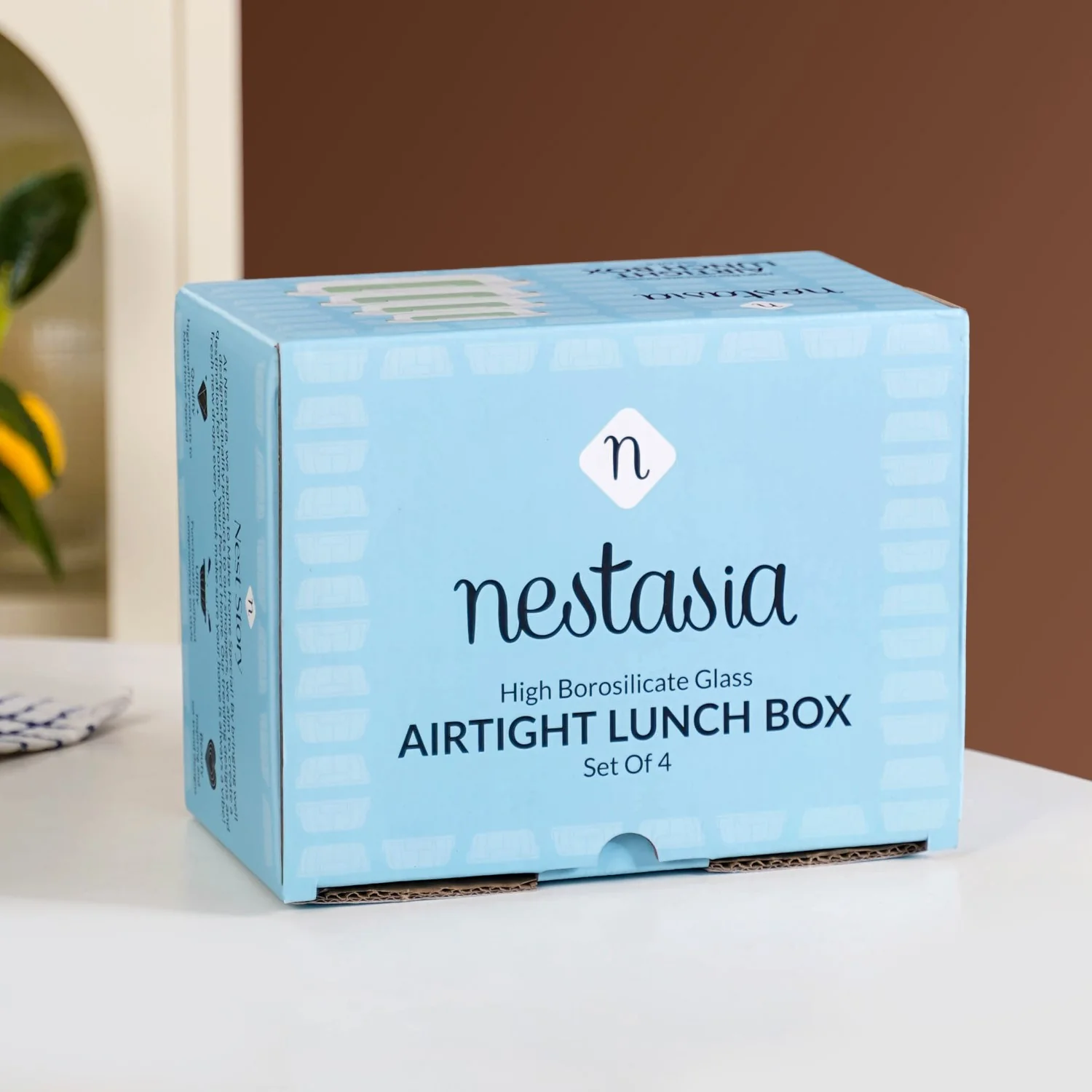 Nestro Leakproof Stackable Food Storage Lunch Box Set Of 4 Green S 185ml M 370ml L 600ml XL 1000ml - Image 11