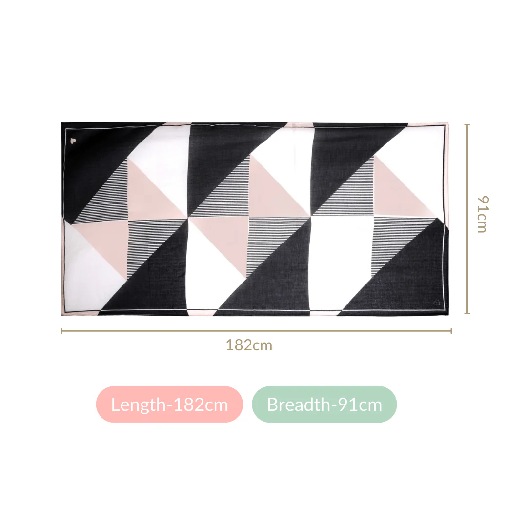 Neutral Colour Designer Women's Scarf - Image 5