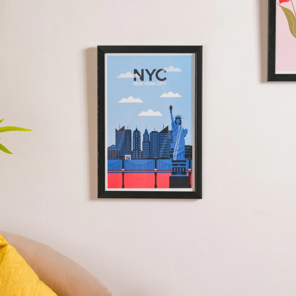 New York City Poster With Frame 13x9 Inch - Image 6