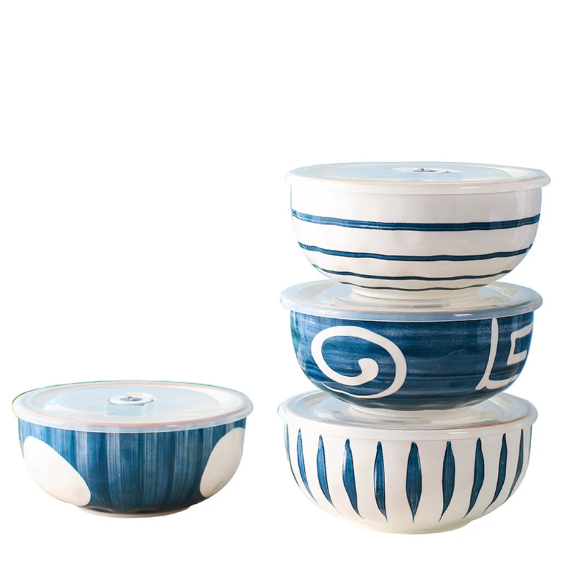 Nitori Swirl Ceramic Serving Bowl 650ml - Image 8