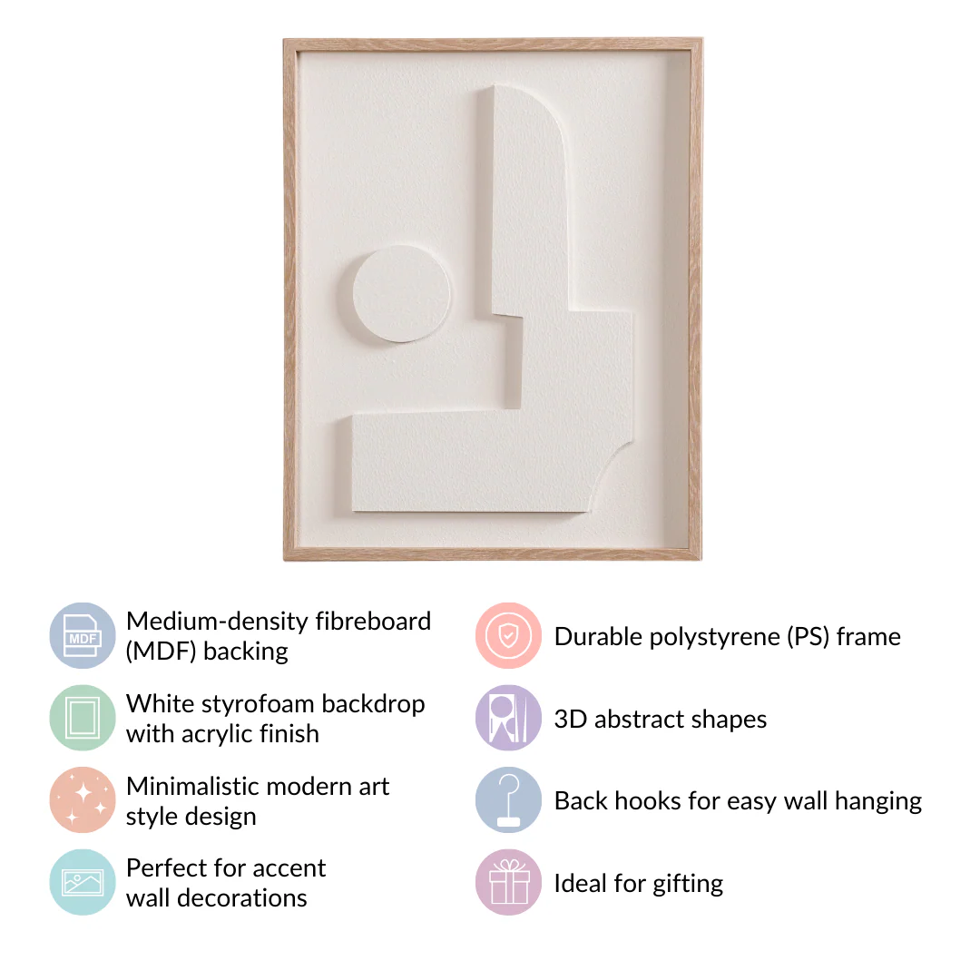Nordic 3D Framed Wall Art Piece 20x16 Inch - Image 5