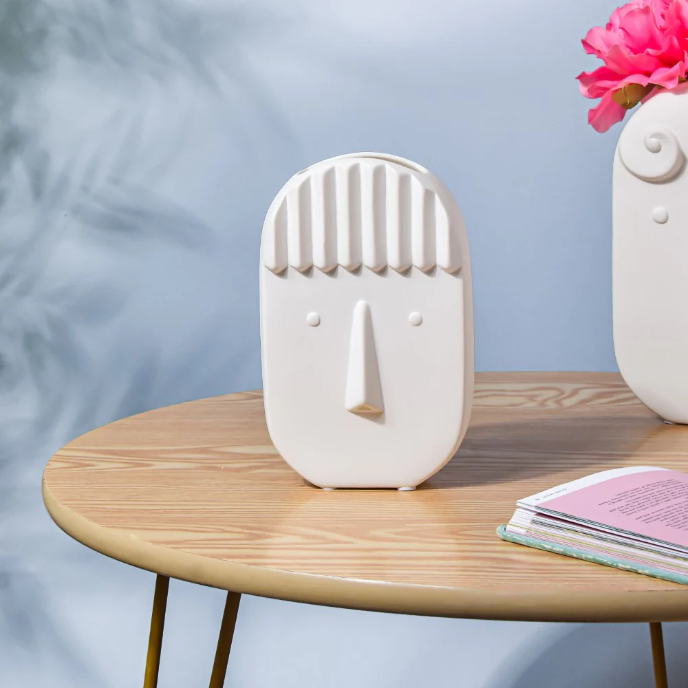Nordic Ceramic Face Vase Medium