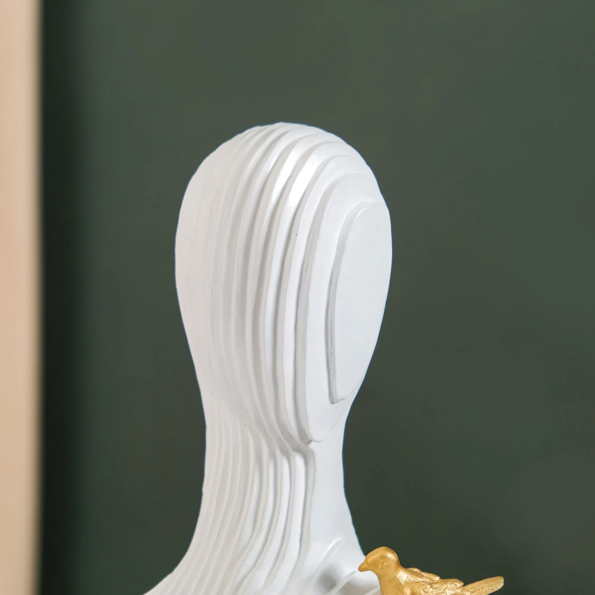 Nordic Contour Human Bust Resin Sculpture - Image 7