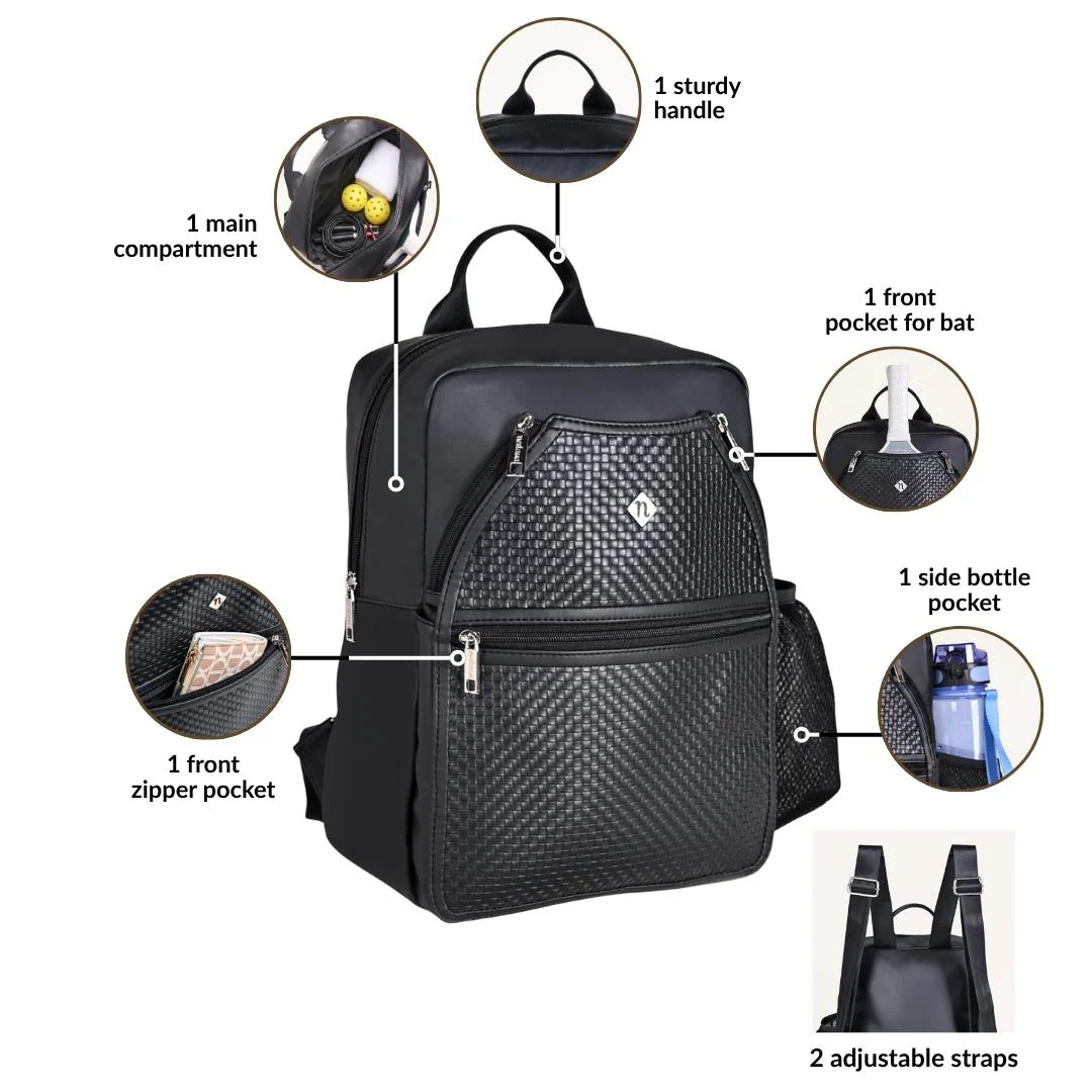 Nova Noir Pickleball Unisex Backpack - Image 6