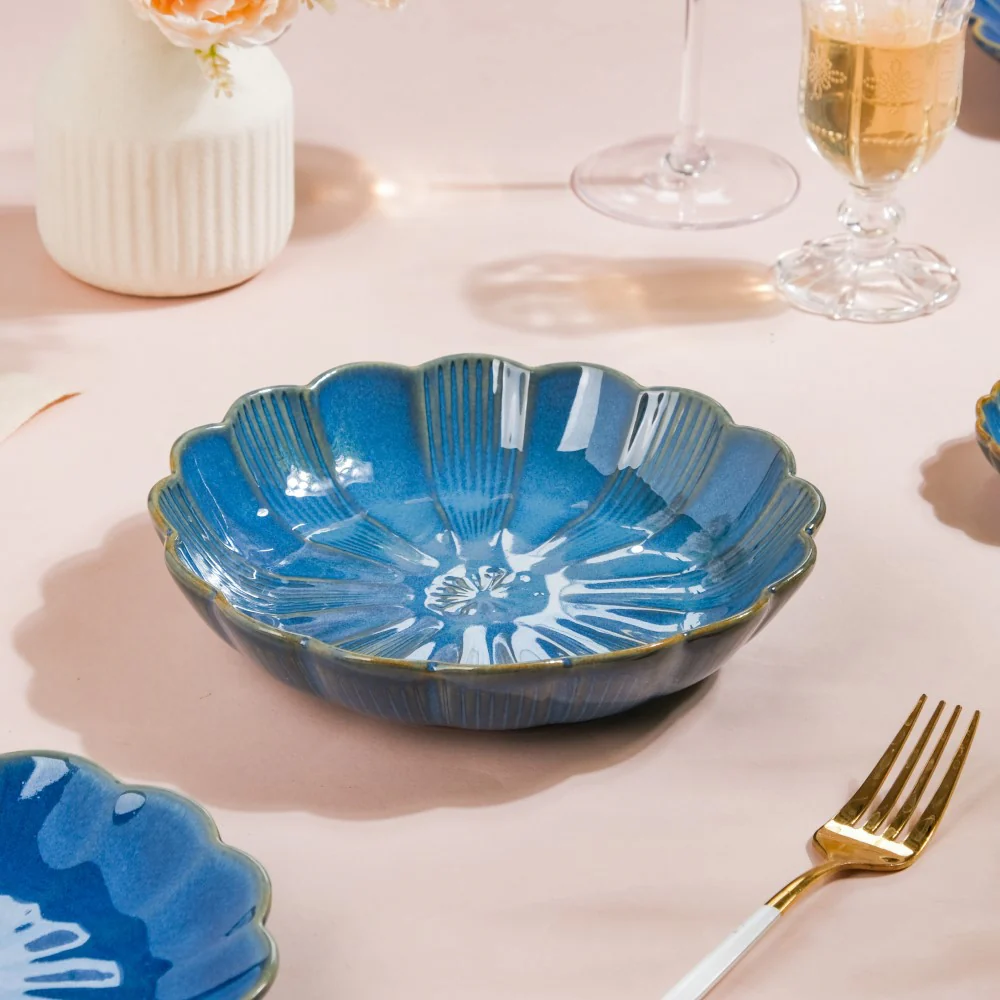 Ocean Ceramic Salad Plate Blue 7 Inch - Image 5