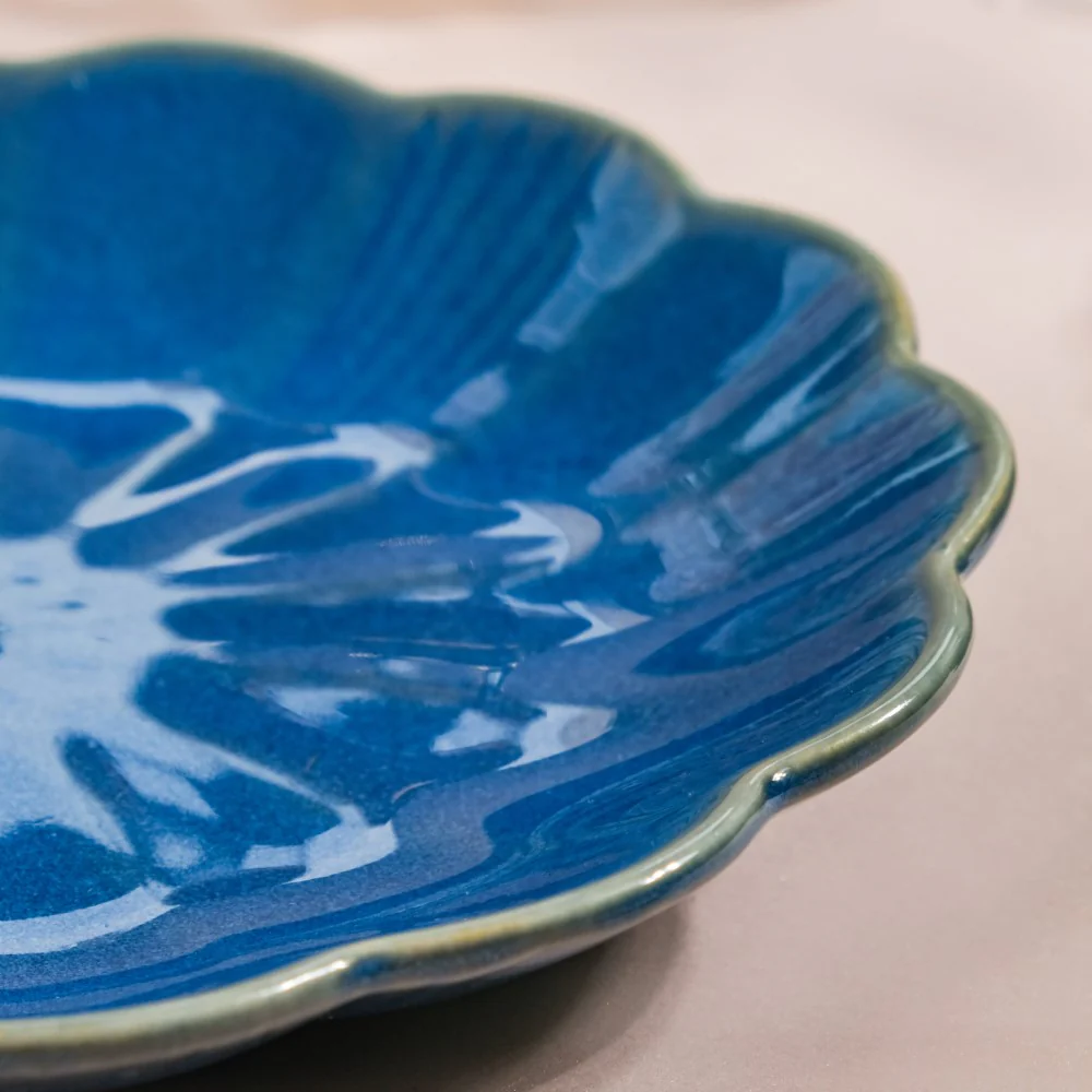 Ocean Ceramic Snack Plate Blue 6 Inch - Image 6