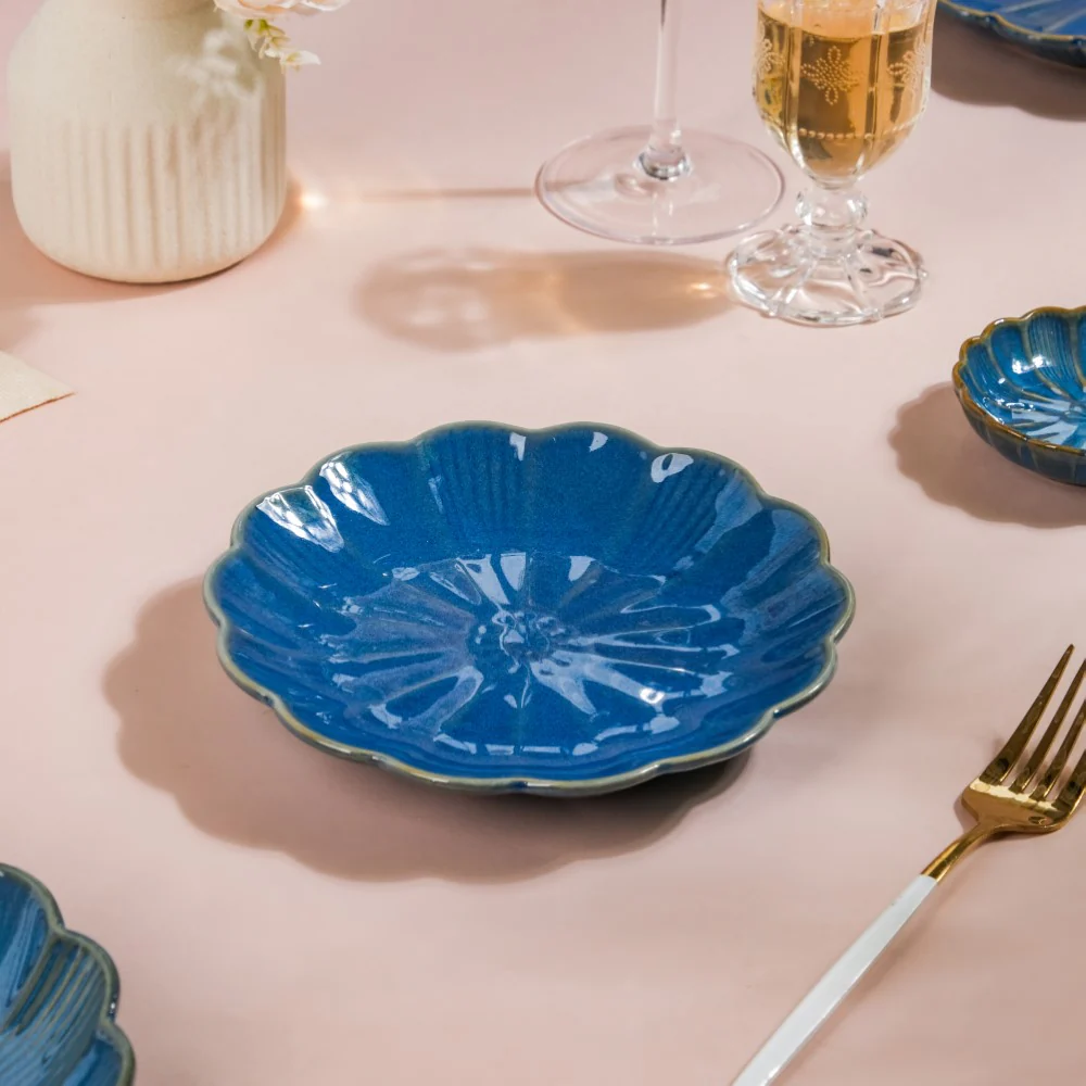 Ocean Ceramic Snack Plate Blue 6 Inch - Image 7