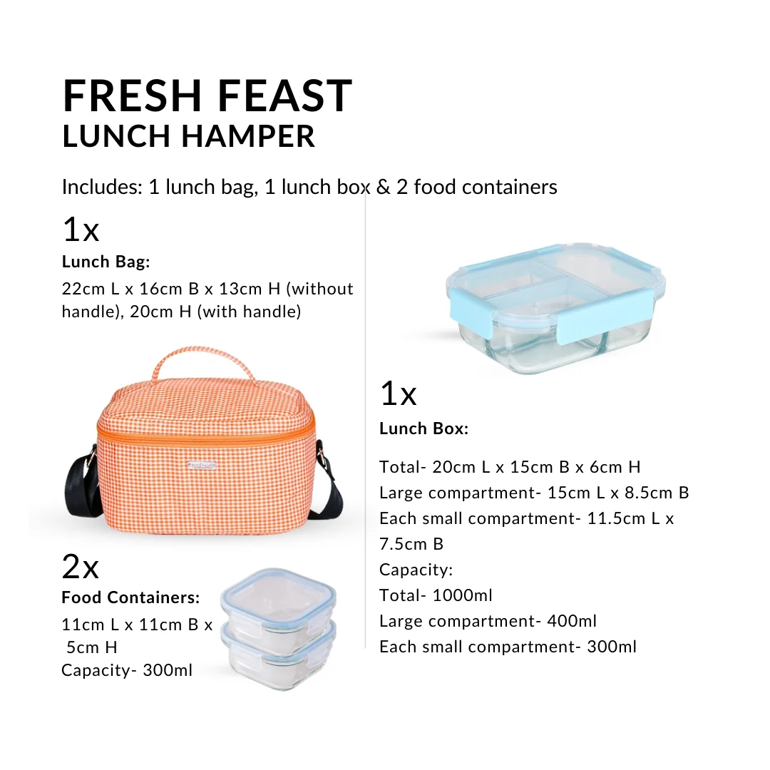 Office Time Glass Lunchbox And Insulated Lunch Bag Set - Image 4