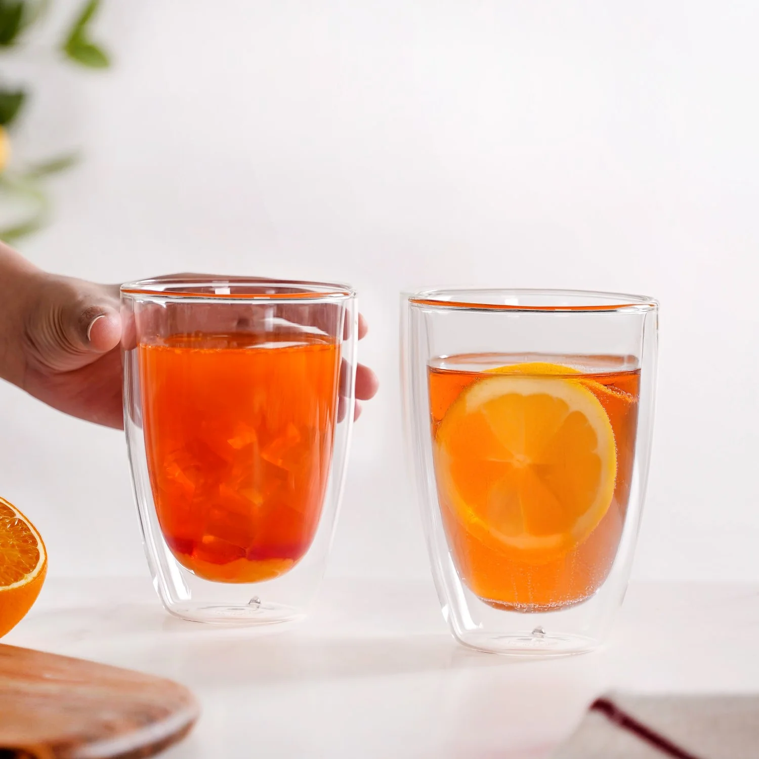 OJ Americano Double Wall Glass Tumblers Set Of 2 490ml - Image 2