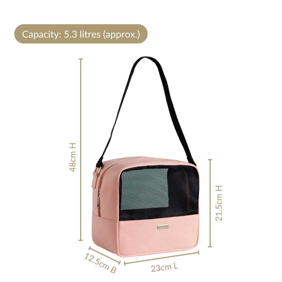 On The Go Mesh Lunch Bag Pink - Image 4
