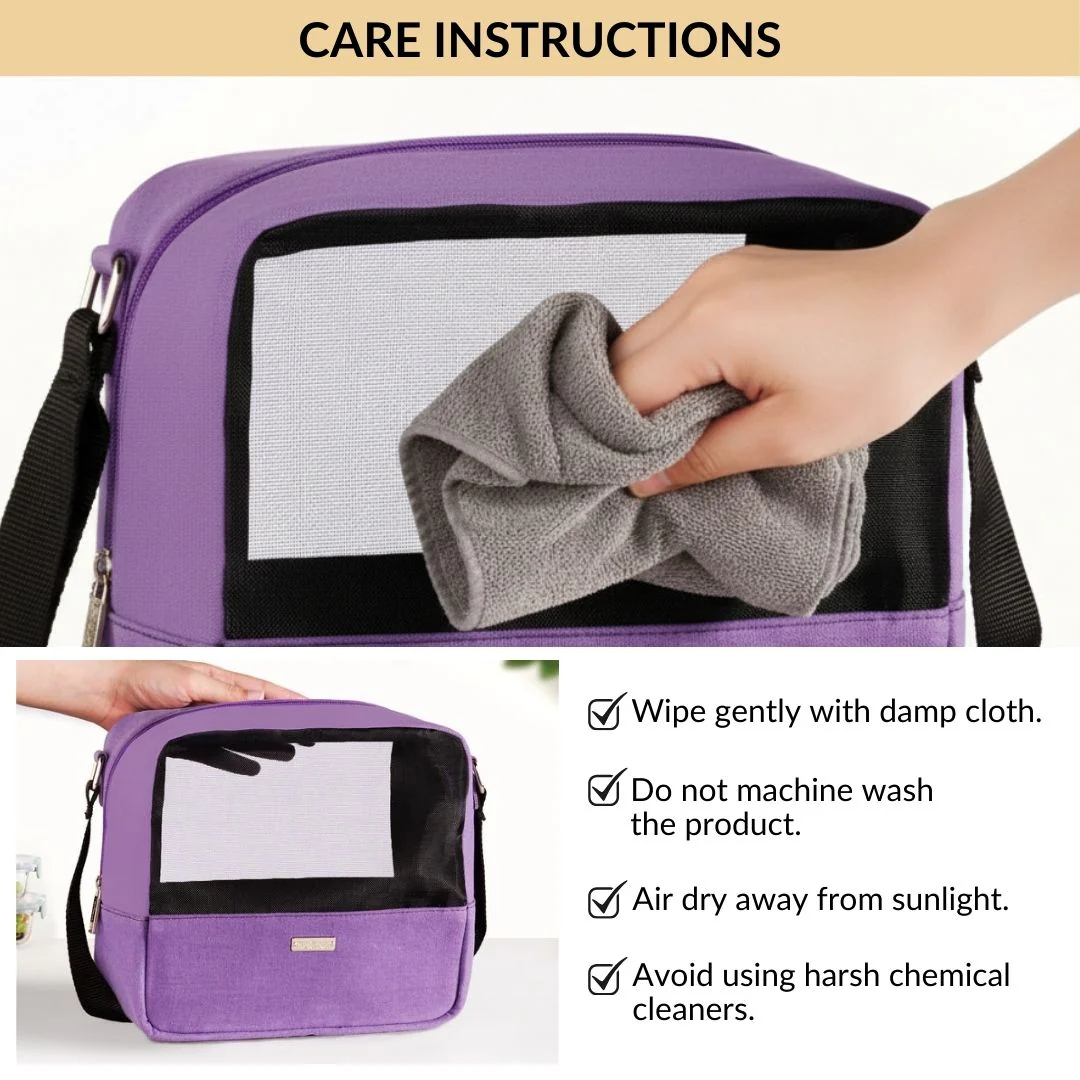 On The Go Mesh Lunch Bag Purple - Image 10