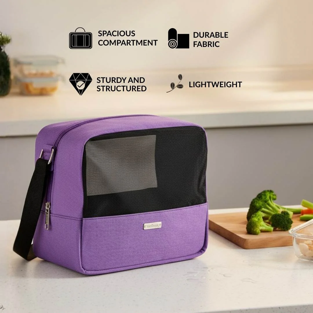 On The Go Mesh Lunch Bag Purple - Image 3