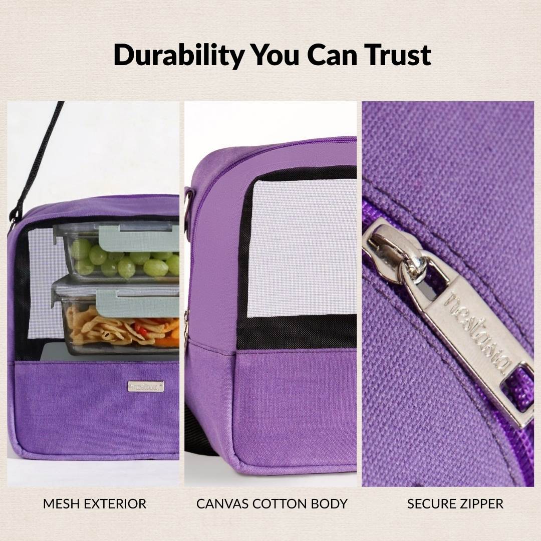 On The Go Mesh Lunch Bag Purple - Image 6