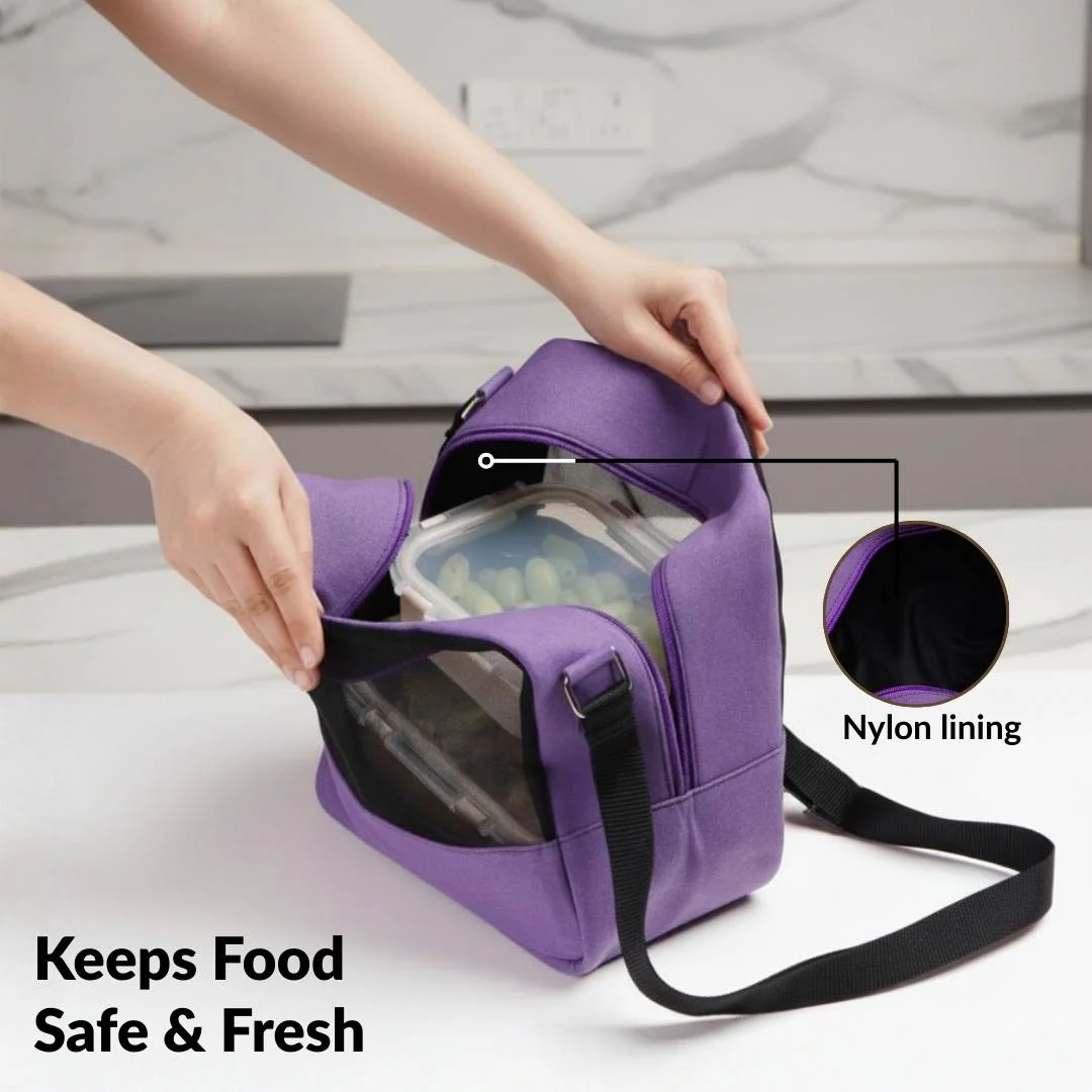 On The Go Mesh Lunch Bag Purple - Image 7