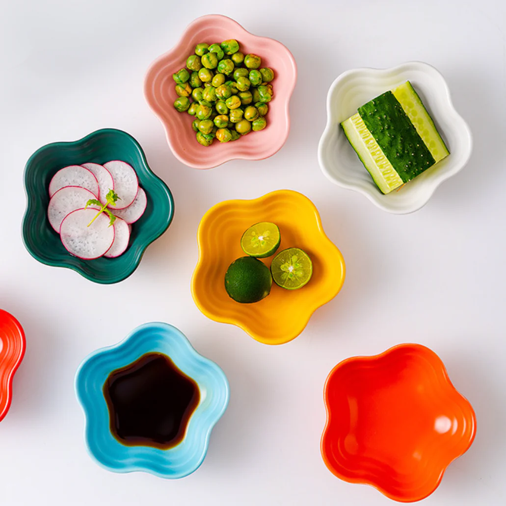 Orange Sherbet Floral Dip Bowl - Image 5