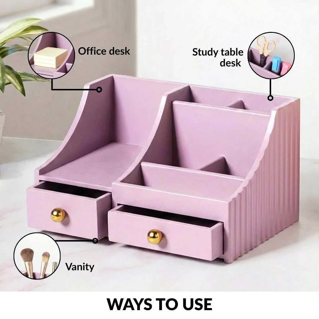Organiser With Drawers Blush Lilac - Image 5