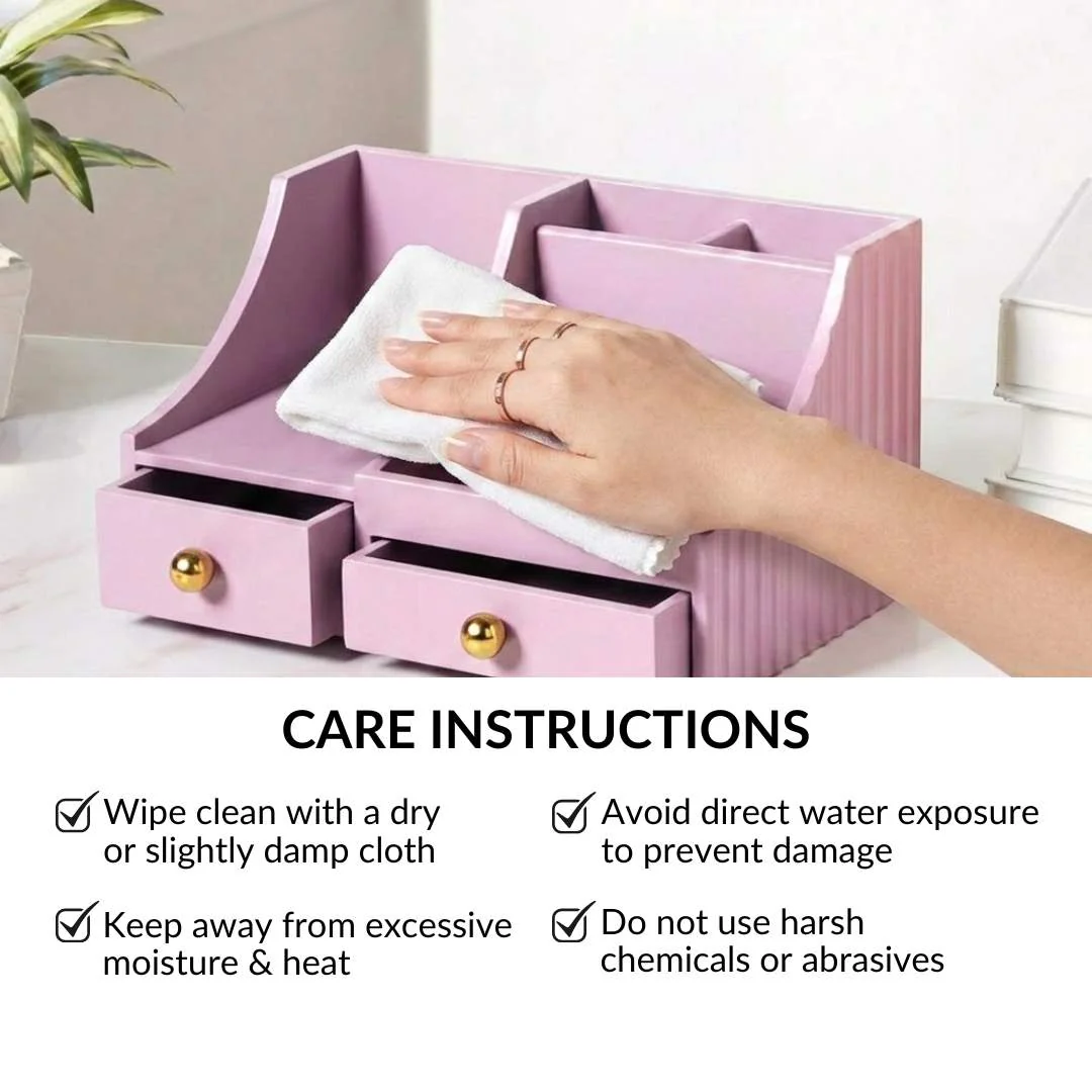 Organiser With Drawers Blush Lilac - Image 8
