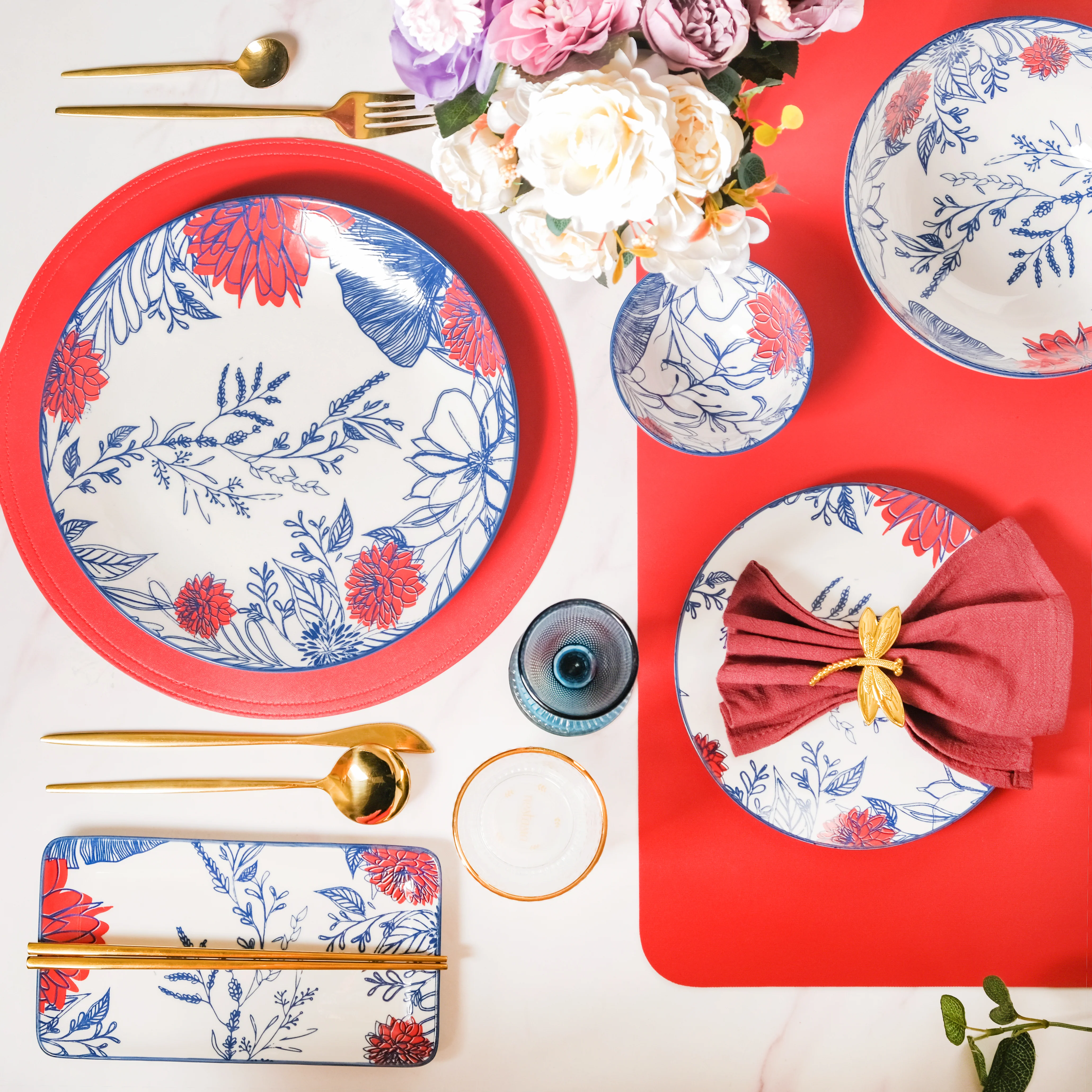 Oriental Elegance 22 Piece Dinner Set For 6 - Image 2