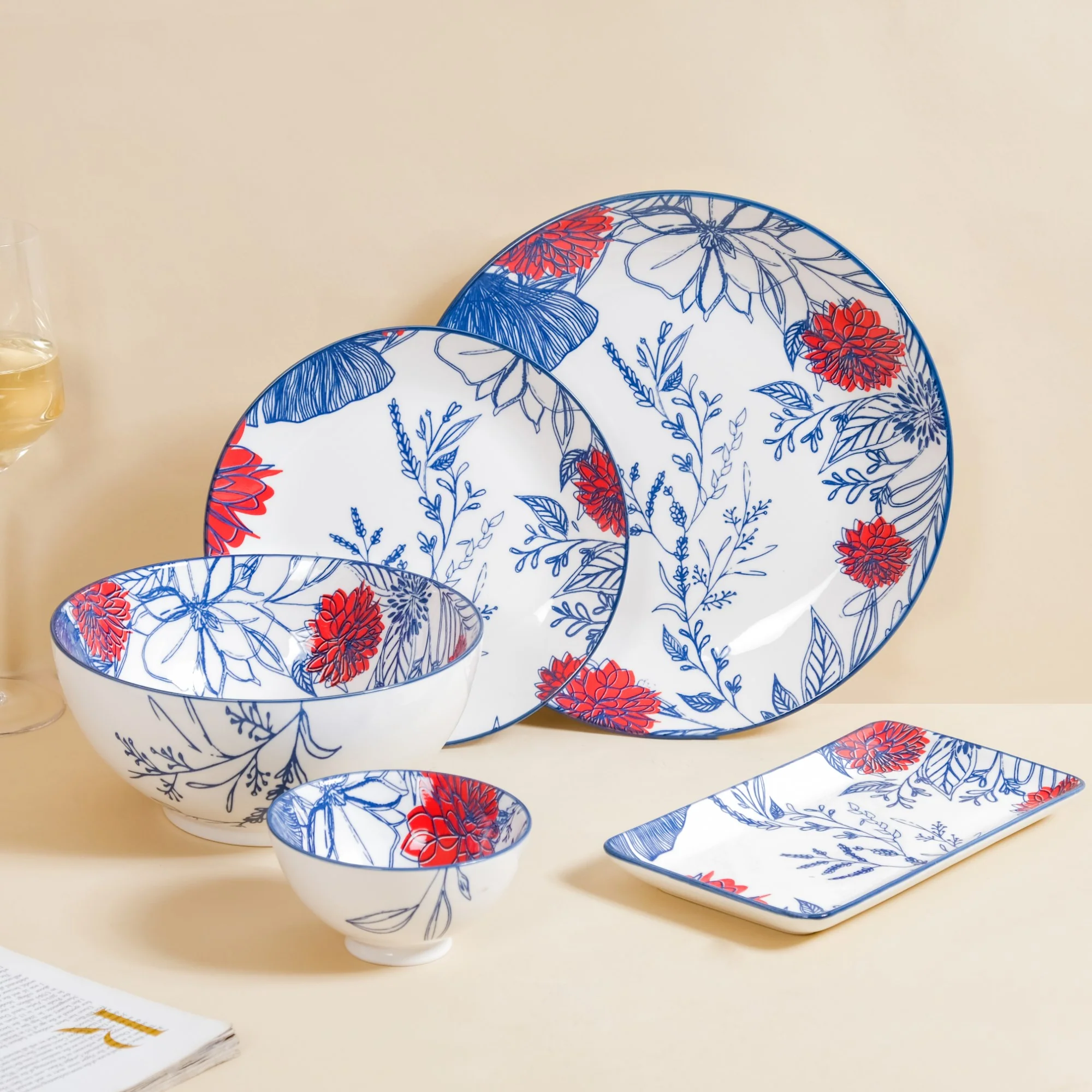 Oriental Elegance 22 Piece Dinner Set For 6 - Image 3
