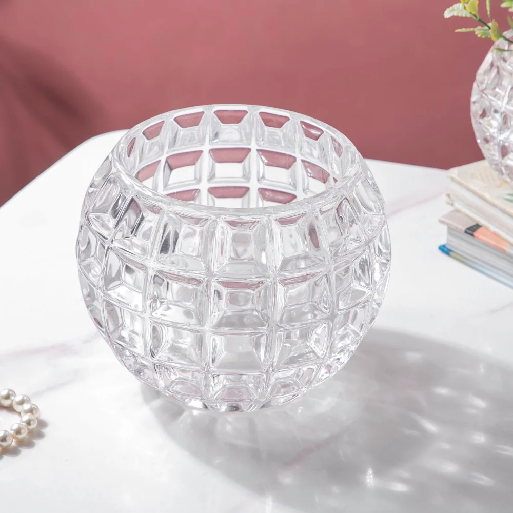 Ornate Crystal Glass Flower Vase Large - Image 5