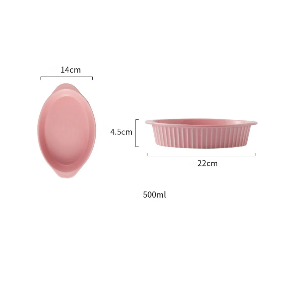 Oval Microwave Baking Pan Pink 8.5 Inch - Image 8