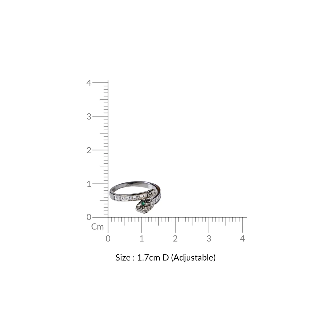 Oxidised Silver Serpent Ring - Image 3