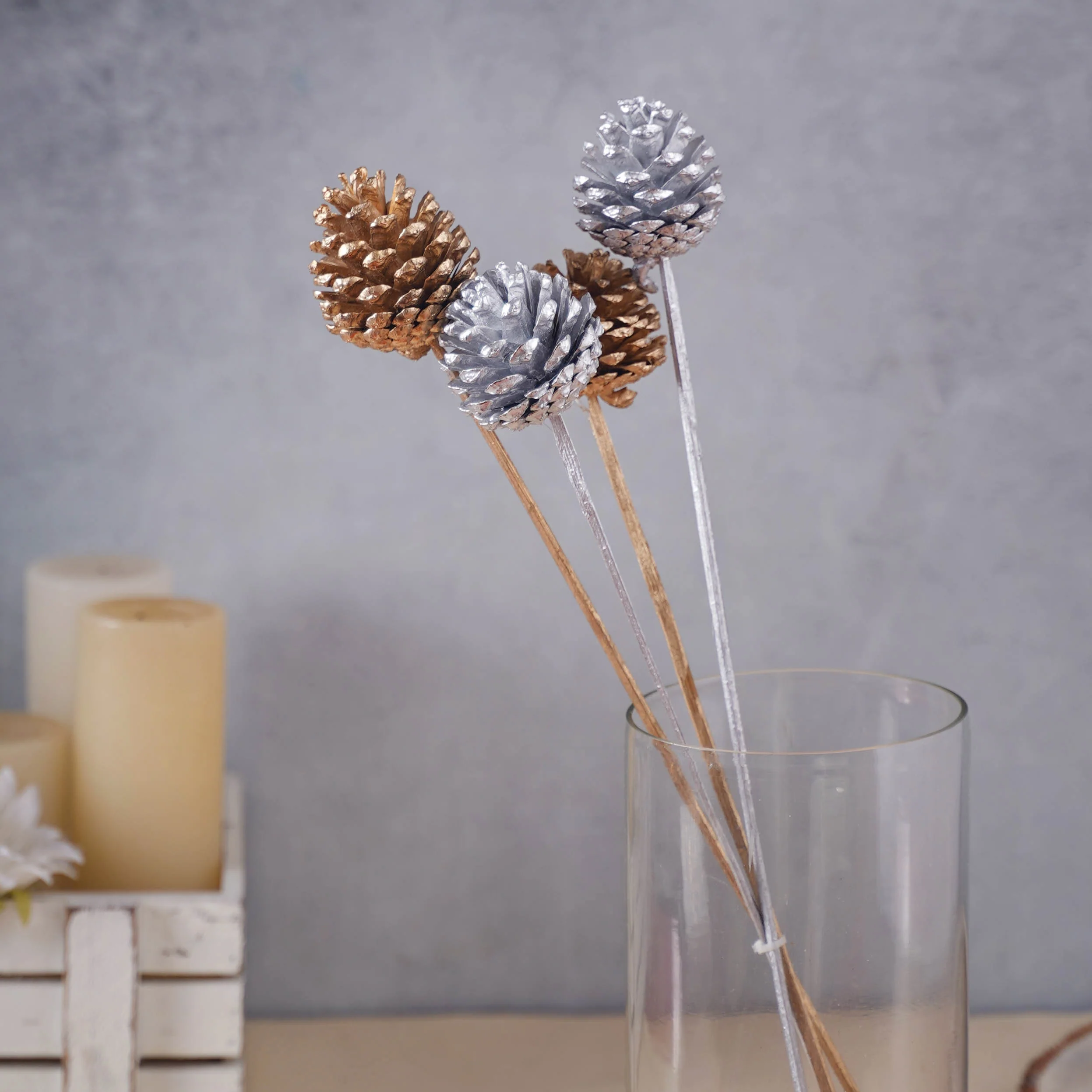 Painted Pine Cones