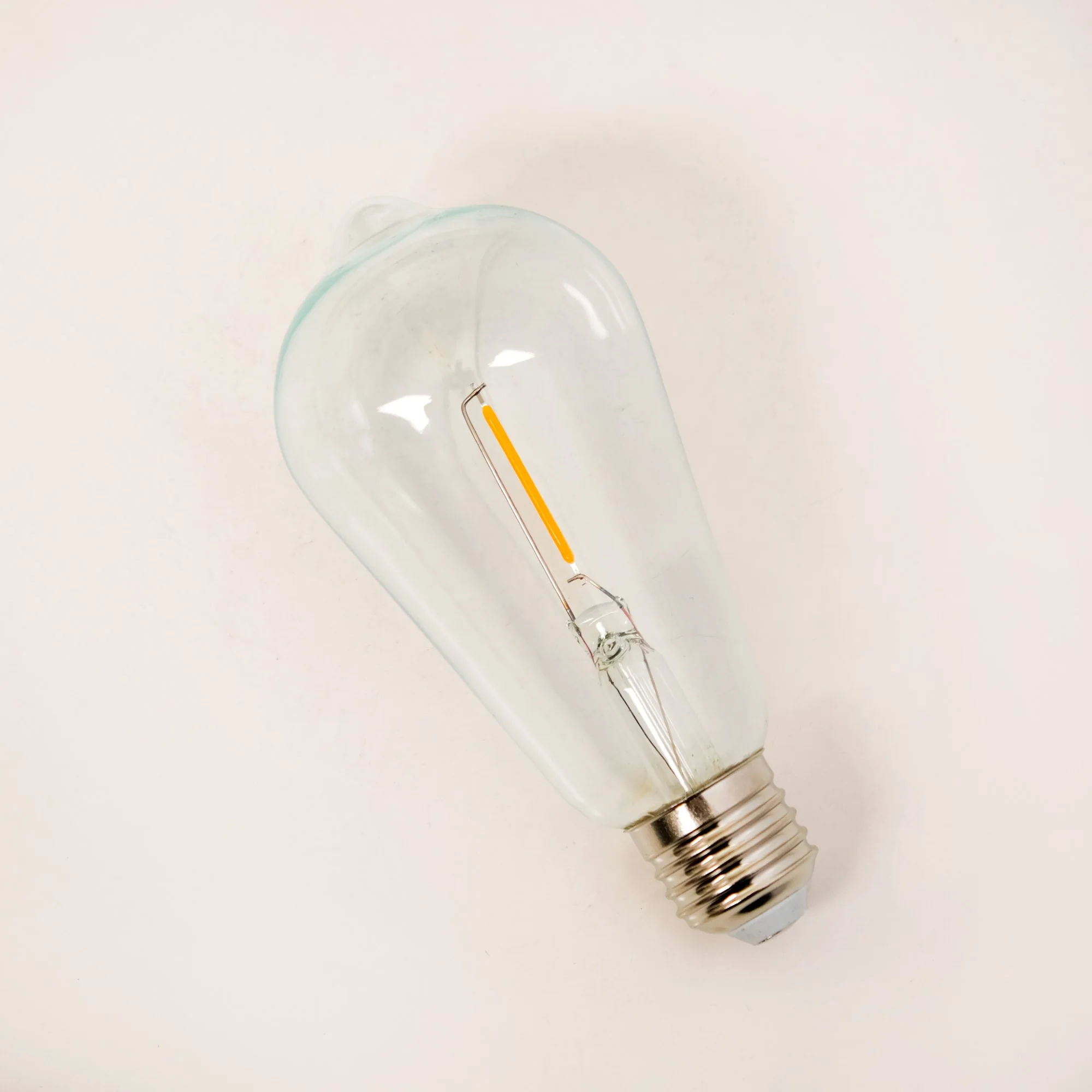 Palm Leaf Brown Glass LED Table Lamp With Auto Timer - Image 11