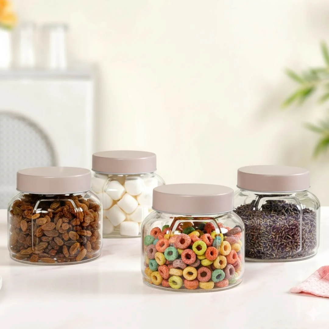 Panelled Jar With Lid Set Of 4 1000ml - Image 7