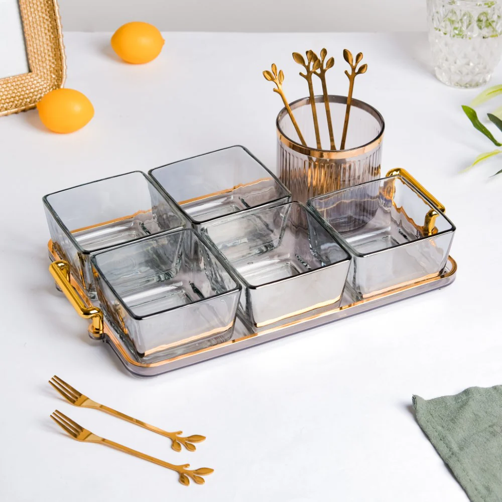 Party Snack Bowl With Tray Set of 13 - Image 8