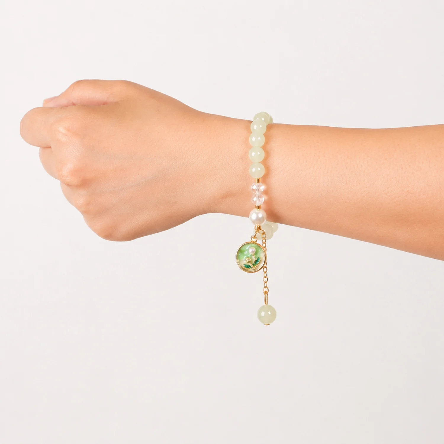Pastel Green Bracelet Rakhi Gift Set - Image 3