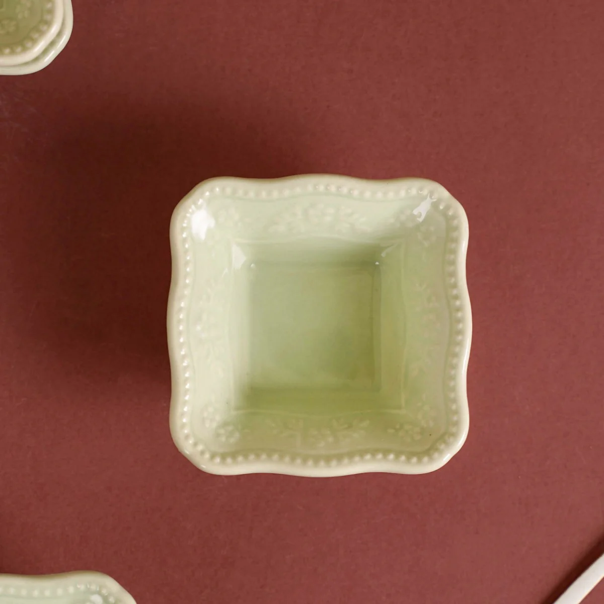 Pastel Vintage Square Dip Bowl Set Of 6 Green 60ml - Image 8