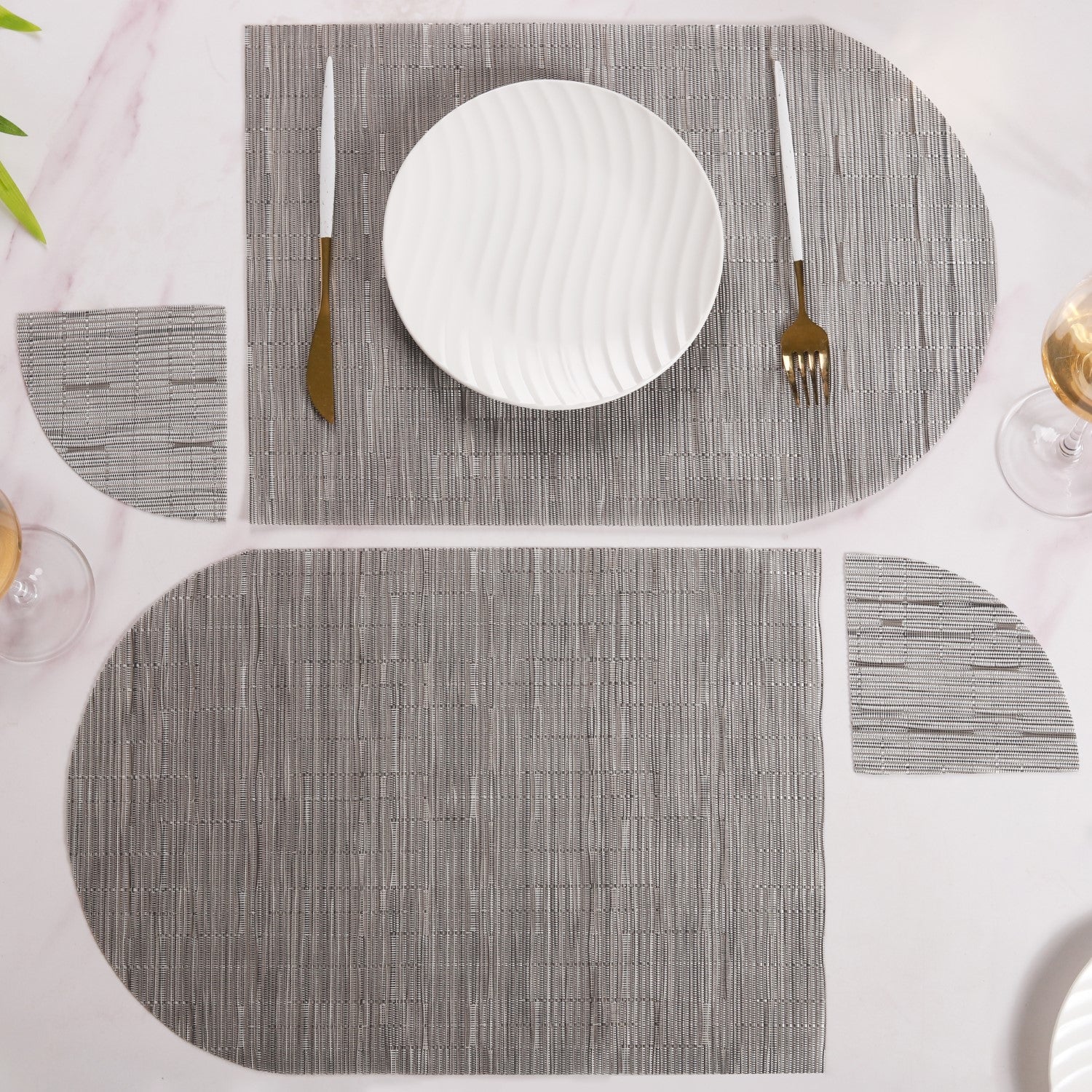 Patterned Coaster and Placemat Set - Image 2