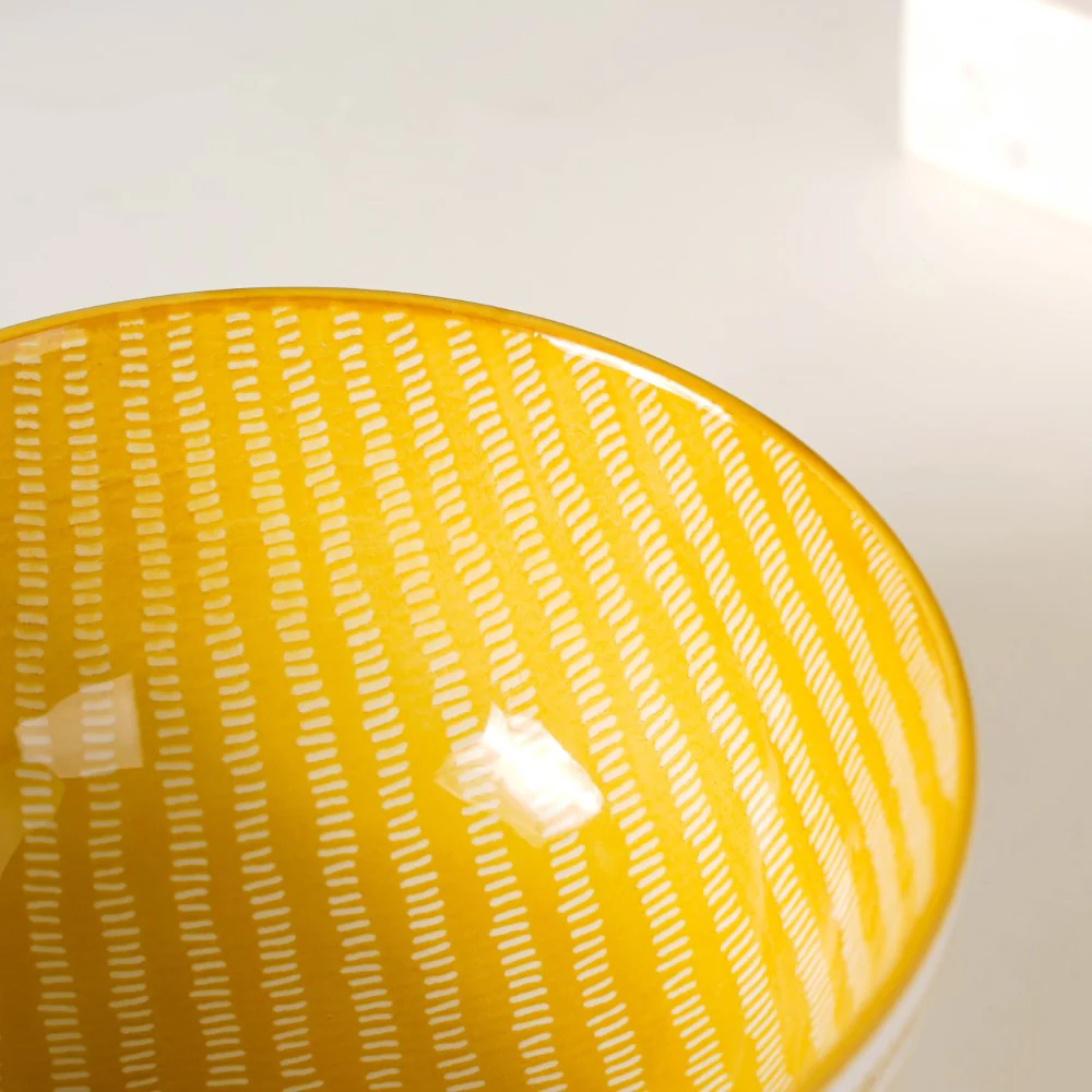 Patterned Snack Bowl Yellow Set Of 2 500ml - Image 10