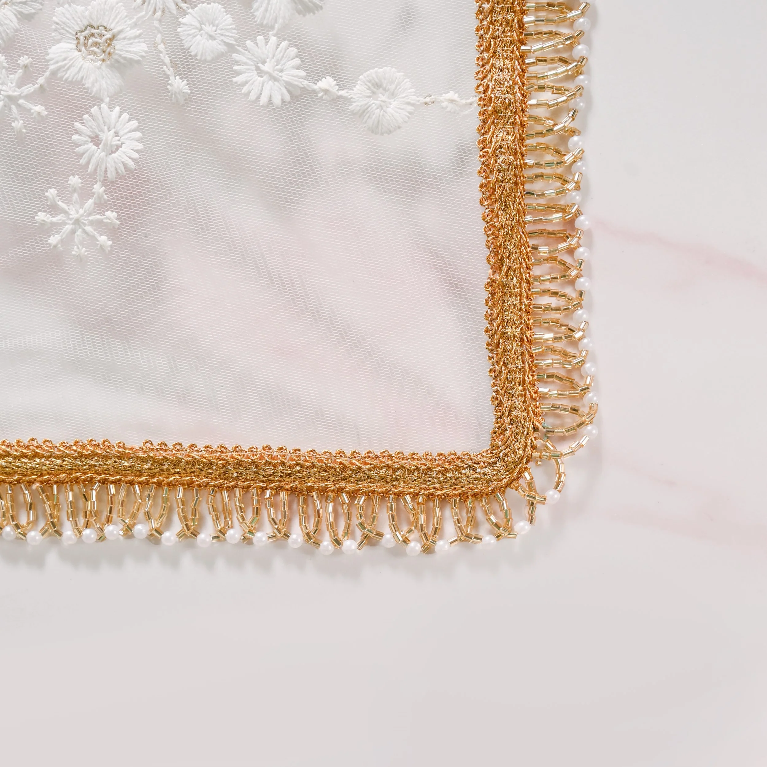 Pearl Detail Net Thali Covers Set Of 2 - Image 7