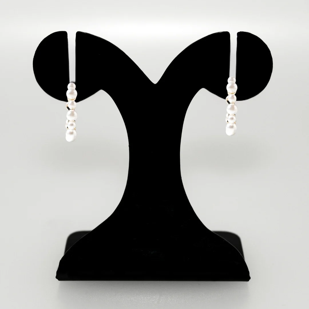 Pearls Galore Hoops Gold - Image 6