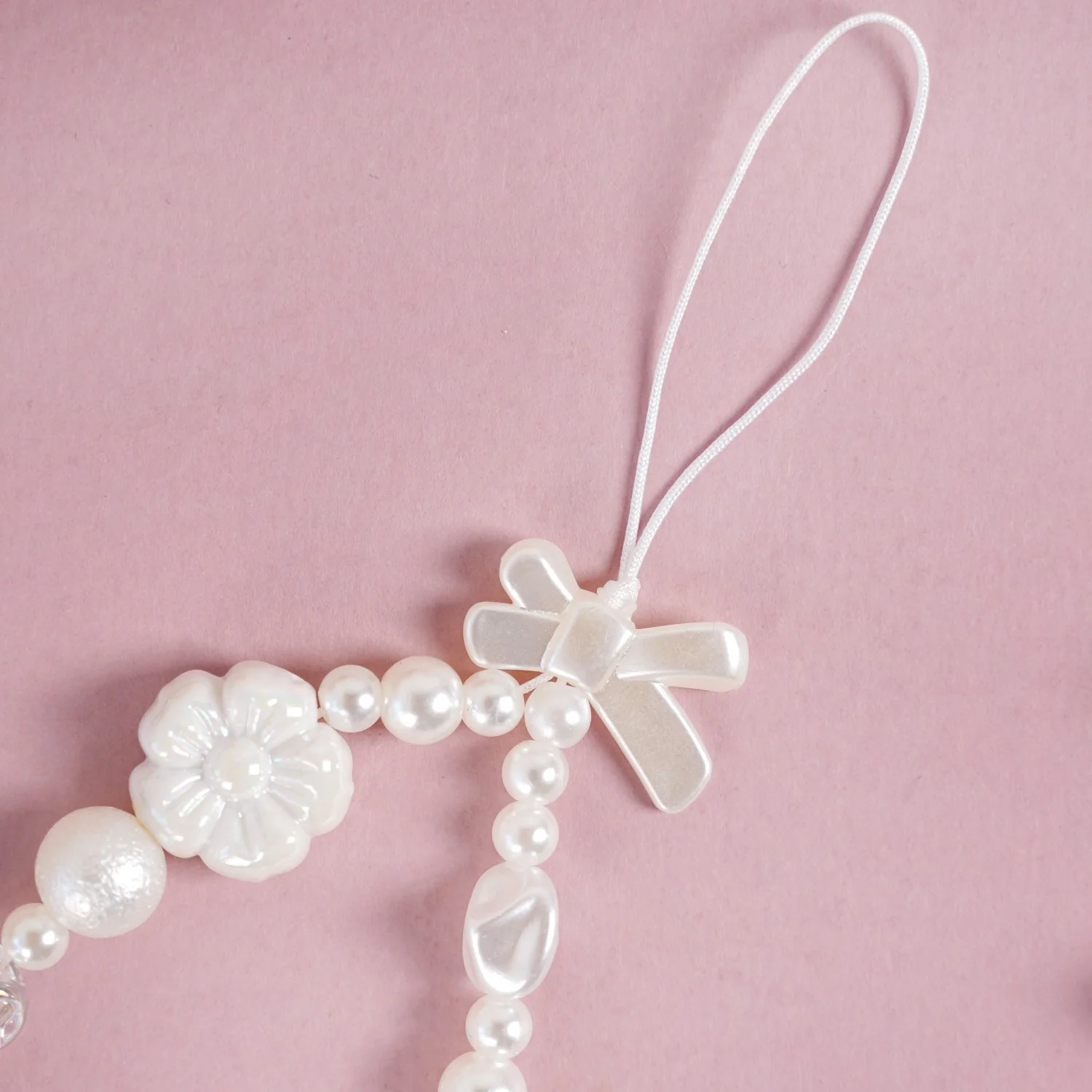 Pearly White Blossoms Phone Lanyard - Image 5