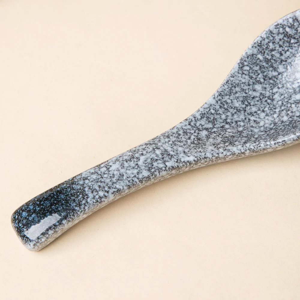 Pebble Glazed Ceramic Soup Spoon - Image 5