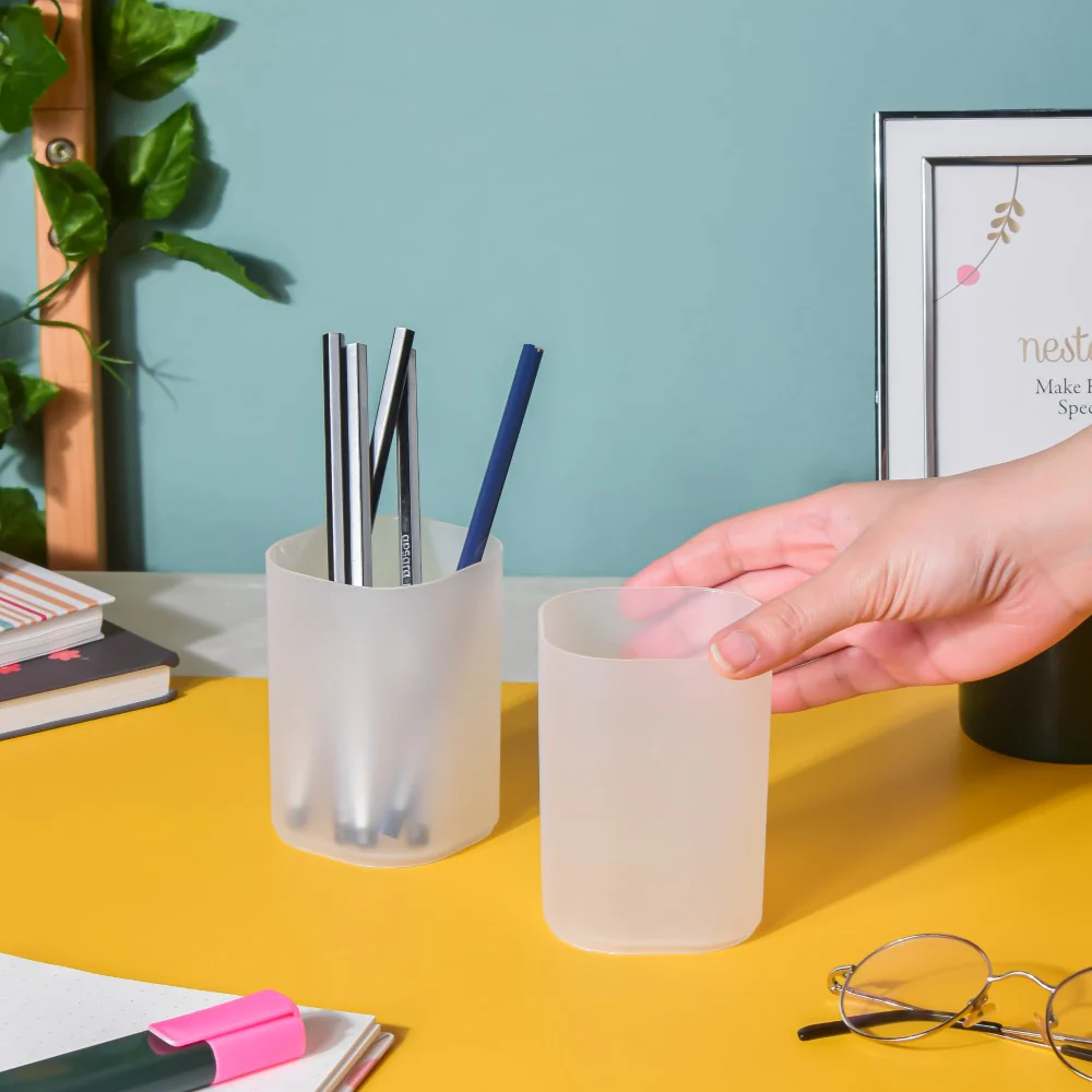 Pen Stand Matte White Set Of 2 - Image 2