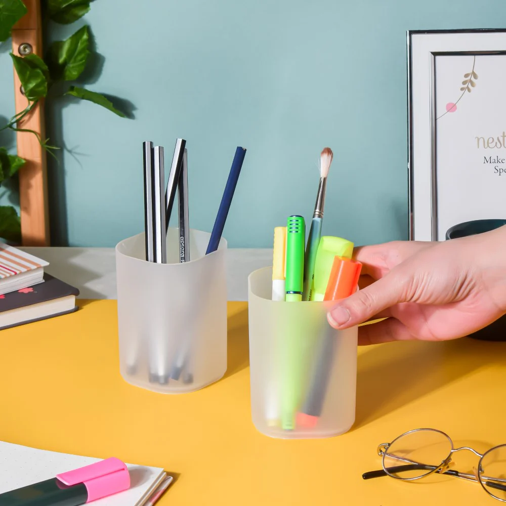 Pen Stand Matte White Set Of 2 - Image 4