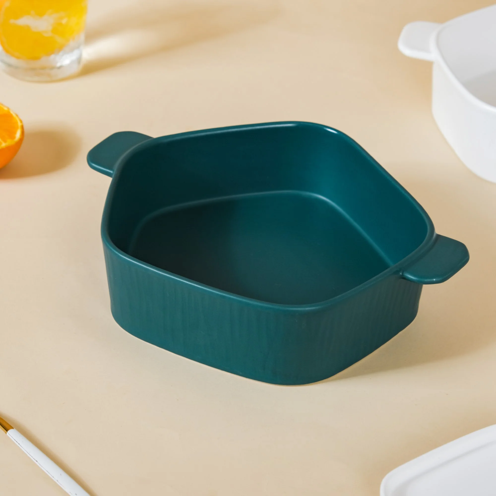 Pentagon Green & White 15 Piece Snack Set For 3 - Image 6